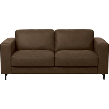 Leren bank Clear - 2,5 zits - Kenia Espresso (donkerbruin), Bohemian, Eigentijds, Modern, Retro, Vintage, Nieuw, Ophalen of Verzenden