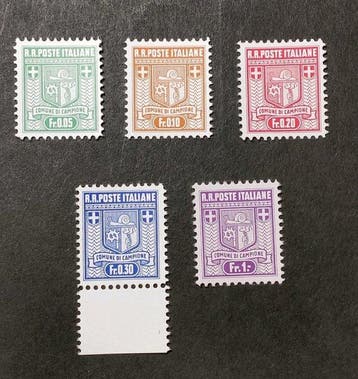 Italië - Campione 1944 - Specimen. 1944. Gemeentewapen., Gestempeld