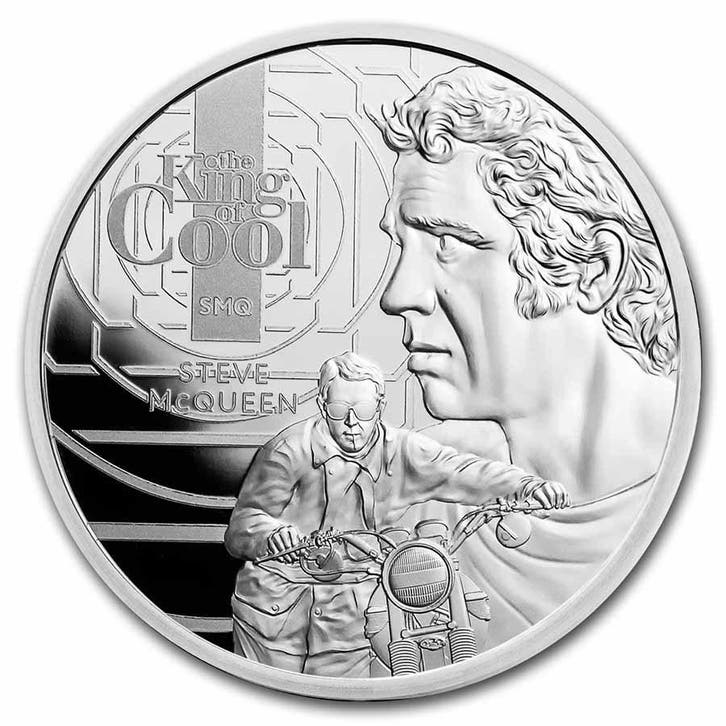 Samoan Steve McQueen The King of Cool 1 oz 2021, Postzegels en Munten, Munten | Oceanië, Losse munt, Zilver, Verzenden