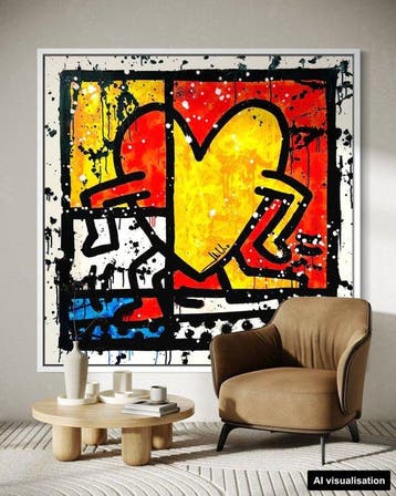 Mikko - Walking Heart On Mondrian - XL [Unq 1/1]