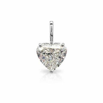 Zonder minimumprijs - Hanger - 14 karaat Witgoud - 1.00ct.