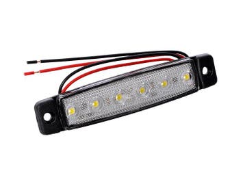 24V LED zijmarkering 6 led wit, Verzenden, Nieuw