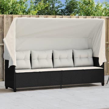 Luxe ligbed XL | Met kussens | Laatste Stuk!, Ophalen of Verzenden, Zo goed als nieuw, Rotan, Verstelbaar