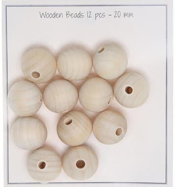 Go Handmade Houten Parels - 20 mm (Per 12 stuks), Ophalen of Verzenden, Nieuw