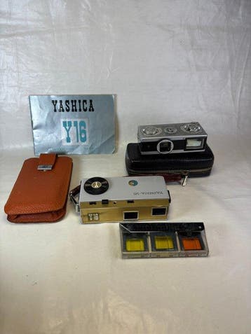 Yashica, Edixa Y 16 gold + Edixa 16 + filters Subminiatuur, Nieuw
