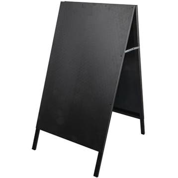 Krijtstoepbord | Kunststof | Zwart | 620x800x1175(h)mm EMGA, Verzenden, Nieuw in verpakking