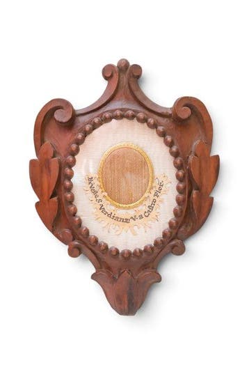 Reliekhouder - Hout, Textiel - 1850-1900 - Ex Veste - Sint