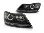 Skoda Octavia 2009 tot 2012 LEDtube koplamp unit Black, Auto-onderdelen, Verlichting, Verzenden, Nieuw, Universele onderdelen