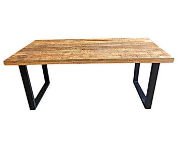 Eettafel mangohout NATUREL 240x100 cm, Ophalen of Verzenden, Nieuw