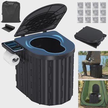Draagbaar Opvouwbaar Toilet voor Buiten - 180kg Draagkracht,, Verzenden, Nieuw