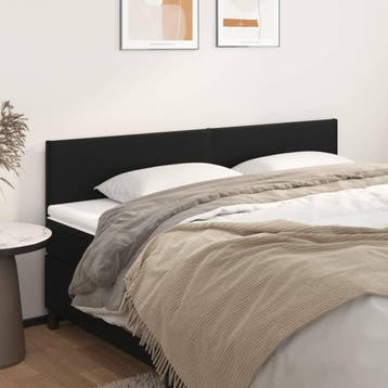 vidaXL Hoofdborden 160x5x78/88 cm kunstleer zwart, Verzenden, Nieuw, Zwart, Overige materialen