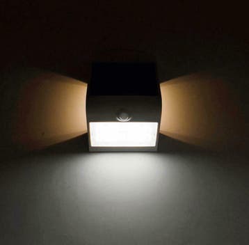 Solar LED wandlamp Carl II met sensor en 4 lichtstanden, Kunststof, Verzenden, Minder dan 50 watt, Overige typen