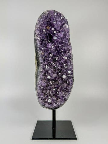 Quality polished agate amethyst on stand Kristal - Hoogte:, Verzamelen