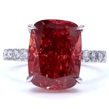 Zonder minimumprijs - Ring - 18 karaat Witgoud - 10.03ct., Nieuw