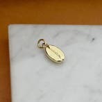 Gouden hanger van een koffieboon (Hanger of bedel), Sieraden, Tassen en Uiterlijk, Bedels, Ophalen of Verzenden, Gebruikt, Goud