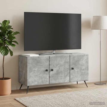 vidaXL TV-kast Betongrijs 99 x 34,5 x 50 cm Bewerkt hout, Minder dan 50 cm, Verzenden, Nieuw, Minder dan 100 cm