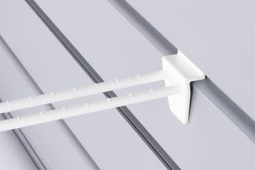 Lamellenwand Blisterhaak - 15 cm - Dubbel - Wit - Kunsts...