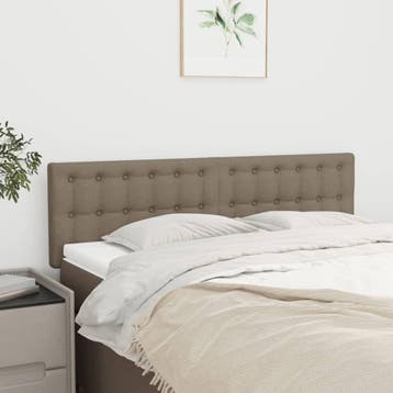 vidaXL Hoofdborden 144x5x78/88 cm stof taupe, Verzenden, Nieuw, Stof