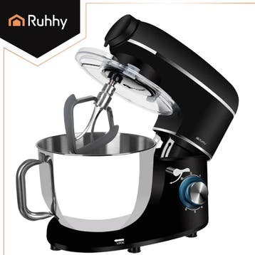 Ruhhy 3-in-1 planetaire keukenmachine 6,2 l zwart met gla..., Ophalen of Verzenden, Nieuw