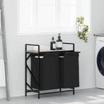 vidaXL Wasmand 2 vakken met plank grijs sonoma eiken, Verzenden, Nieuw