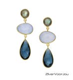 Exclusieve 925 zilveren oorbellen gold plated, met labradori, Verzenden, Nieuw, Zilver