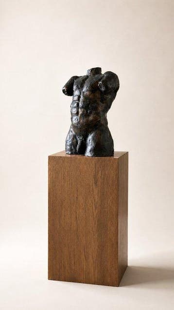 Beeld, Statue de style gréco-romain - 27 cm - Terracotta