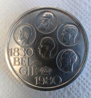 België. Boudewijn I. 500 Francs 1980 – 150 jaar