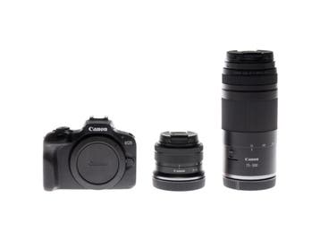 Canon EOS R100 BK + RF-S18-45 + RF75-300mm EOS R SYSTEEM, Verzenden, Zo goed als nieuw, Canon