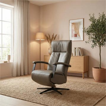 Leren relaxfauteuil met hartbalans Pure - Toledo Moss, Bohemian, Industrieel, Modern, Scandinavisch, Nieuw, Ophalen of Verzenden