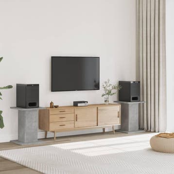 vidaXL Speakerstandaards 2 st 30x30x60 cm bewerkt hout, Muziek en Instrumenten, Verzenden, Nieuw