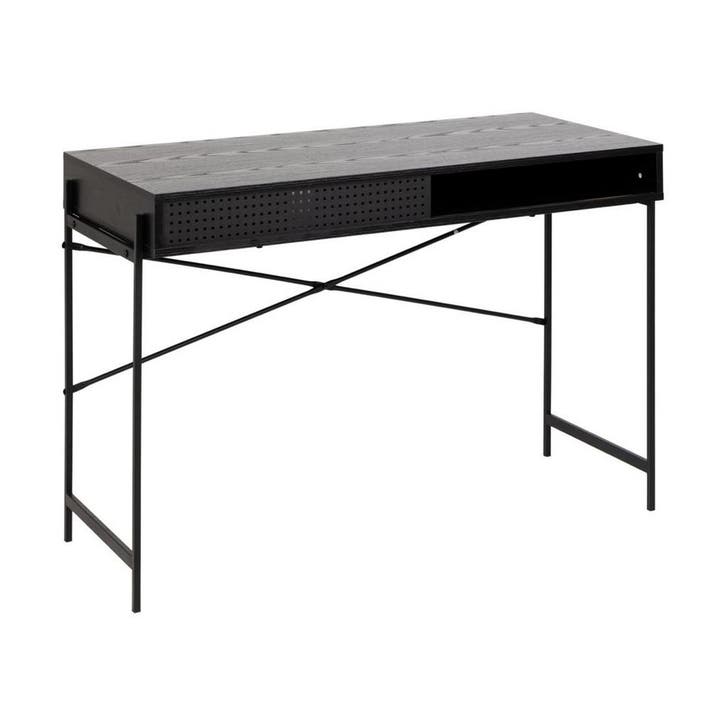 *WOONWINKEL* Compact Bureau Zwart Met Opbergruimte, Huis en Inrichting, Bureaus, Nieuw, Verzenden