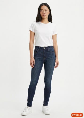 Levis Jeans Dames maat WW25 / L30 Donkerblauw Vintage, Kleding | Dames, Ophalen of Verzenden, Nieuw