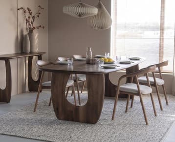 Eettafel Phoebe deens ovaal 170x110cm - japandi - bruin |, Ophalen of Verzenden, Nieuw