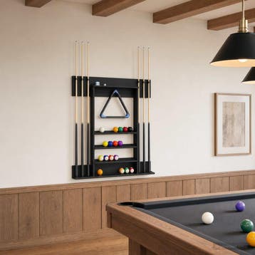 vidaXL Biljartkeu standaard Bewerkt hout 93 x 12 x 103 cm, Verzenden, Nieuw