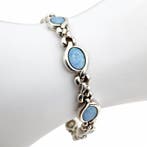 Zonder minimumprijs - Armband Zilver - Opal (Gecertificeerd), Sieraden, Tassen en Uiterlijk, Armbanden, Nieuw
