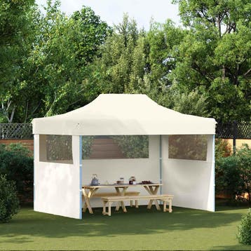 vidaXL Partytent met 3 zijwanden inklapbaar 3x4 m staal, Verzenden, Nieuw, Partytent