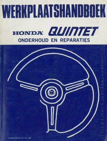 1981 Honda Quintet Onderhoud & Reparaties Werkplaatshandboek, Verzenden