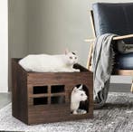 Houten Kattenhuis met Kussen – Kattenbed, Grot en Plank, Verzenden, Nieuw