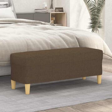 vidaXL Bankje 100x35x41 cm stof bruin, Huis en Inrichting, Verzenden, Nieuw, Stof