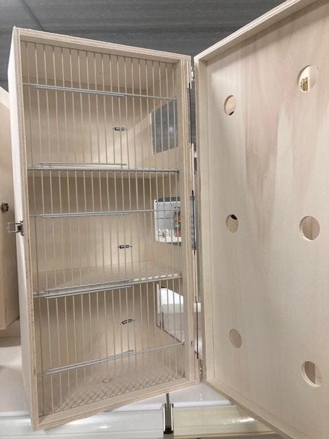 Transportkooi met deksel en uitlaat 3 vakken, Dieren en Toebehoren, Vogels | Hokken en Kooien, Nieuw, Ophalen of Verzenden