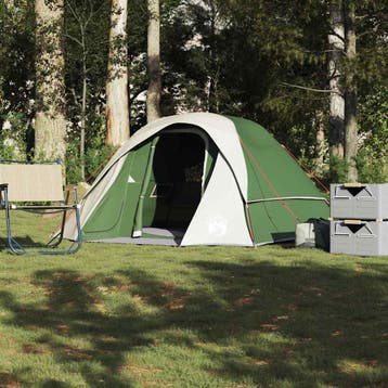 vidaXL Tent 4-persoons waterdicht groen, Verzenden, Nieuw, Tot en met 2