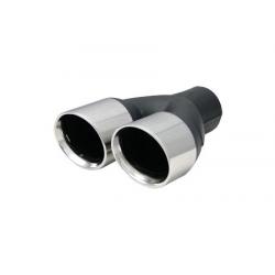Uitlaatsierstuk RVS Dubbel rond - Passend 45-60mm, Verzenden, Nieuw