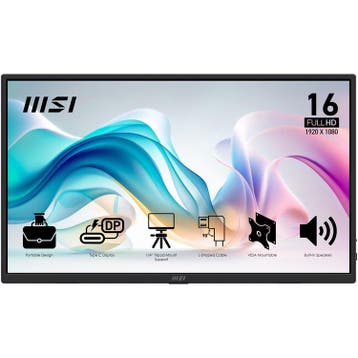 MSI PRO MP165 E6 Portable Monitor 15.6 IPS FHD, Computers en Software, Verzenden, Zo goed als nieuw
