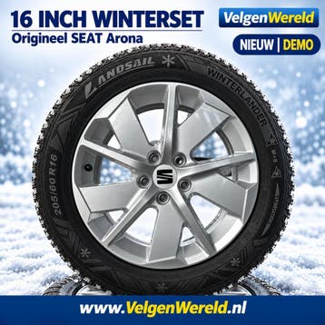16 inch originele SEAT ARONA WINTERSET | Lichtmetaal OE, Auto-onderdelen, 16 inch, Banden en Velgen, Nieuw, 205 mm