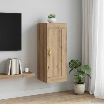 vidaXL Wandkast Artisanaal eiken 34,5 x 34 x 90 cm Bewerkt, Huis en Inrichting, Kasten | Buffetkasten, Minder dan 50 cm, Verzenden