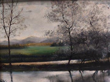 Escuela Hiperrealista Europea (XX) - Lago en el Bosque