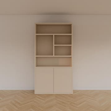 123Kast - vakkenkast Mendoza 02 - 120x35x220H cm - 2 push to, Verzenden, Nieuw