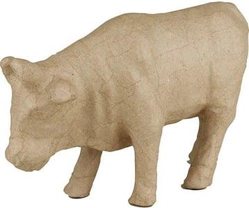 Papiermaché koe 23×15 cm leuk model om te beschilderen of, Ophalen of Verzenden, Nieuw