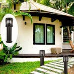 Tuin/Buitenlamp/Vloerlamp Rond Mat Zwart 50x15cm Modern RVS, Staande lamp, Nieuw, Ophalen of Verzenden, Rvs