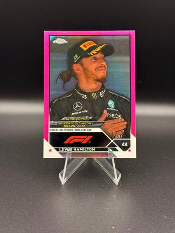 2023 Topps Chrome Refractor F1 Lewis Hamilton Pink 12/75 #18, Verzenden, Nieuw